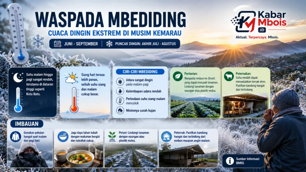 Puncak Udara Dingin di Batu Diprediksi Akhir Juli-Agustus 2026