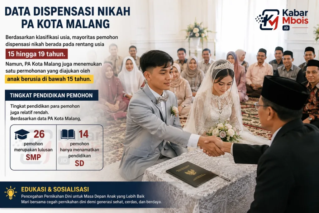 Dispensasi Nikah di Kota Malang Masih Tinggi, Mayoritas karena Cegah Zina dan Kehamilan di Luar Nikah