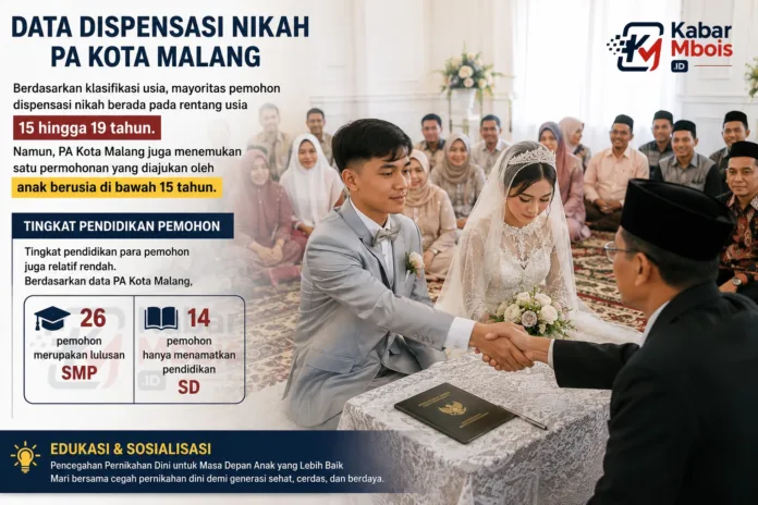 Dispensasi Nikah di Kota Malang Masih Tinggi, Mayoritas karena Cegah Zina dan Kehamilan di Luar Nikah