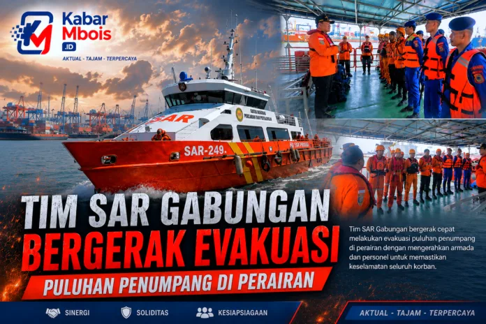 Tim SAR Gabungan Bergerak Evakuasi Sekitar 250 Penumpang, KMP Mutiara Santosa 2 Terbakar di Perairan Utara Sumenep