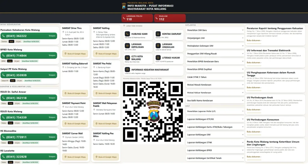 “Info Makota” (https://s.id/infomakota), platform yang menghimpun berbagai informasi dan layanan penting bagi masyarakat dalam satu akses